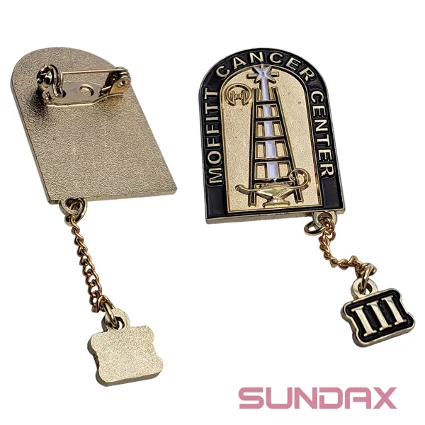 Safety Pin Back and Chain 